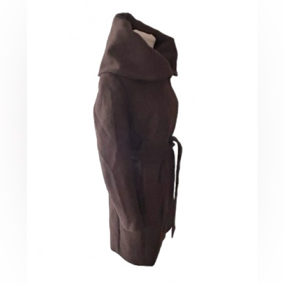 COLE HAAN Brown Wool Coat Jacket SZ 4 XS Small Designer Brown Wool Blend Fall - Picture 2 of 12